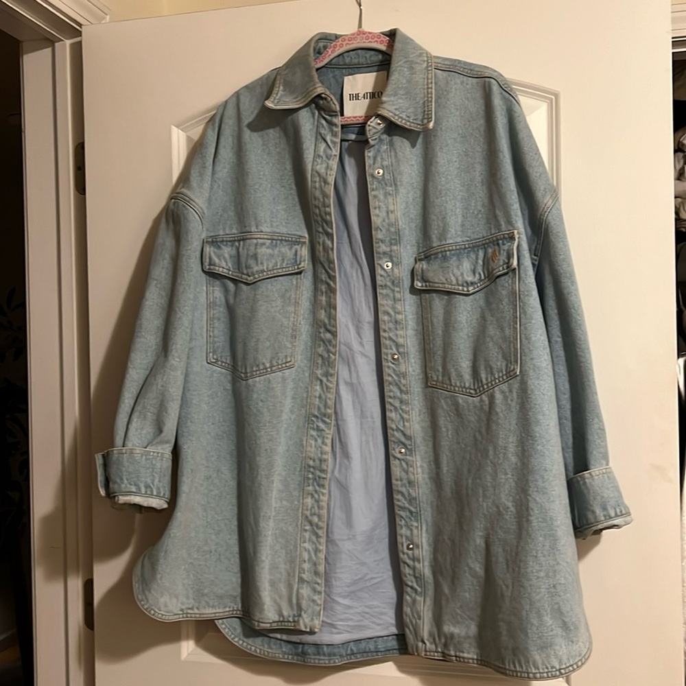 THE ATTICO light denim shacket